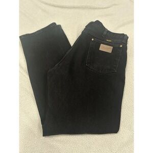 Wrangler Jeans Mens 38x32 Black Vintage USA 13MWZWK Straight Leg